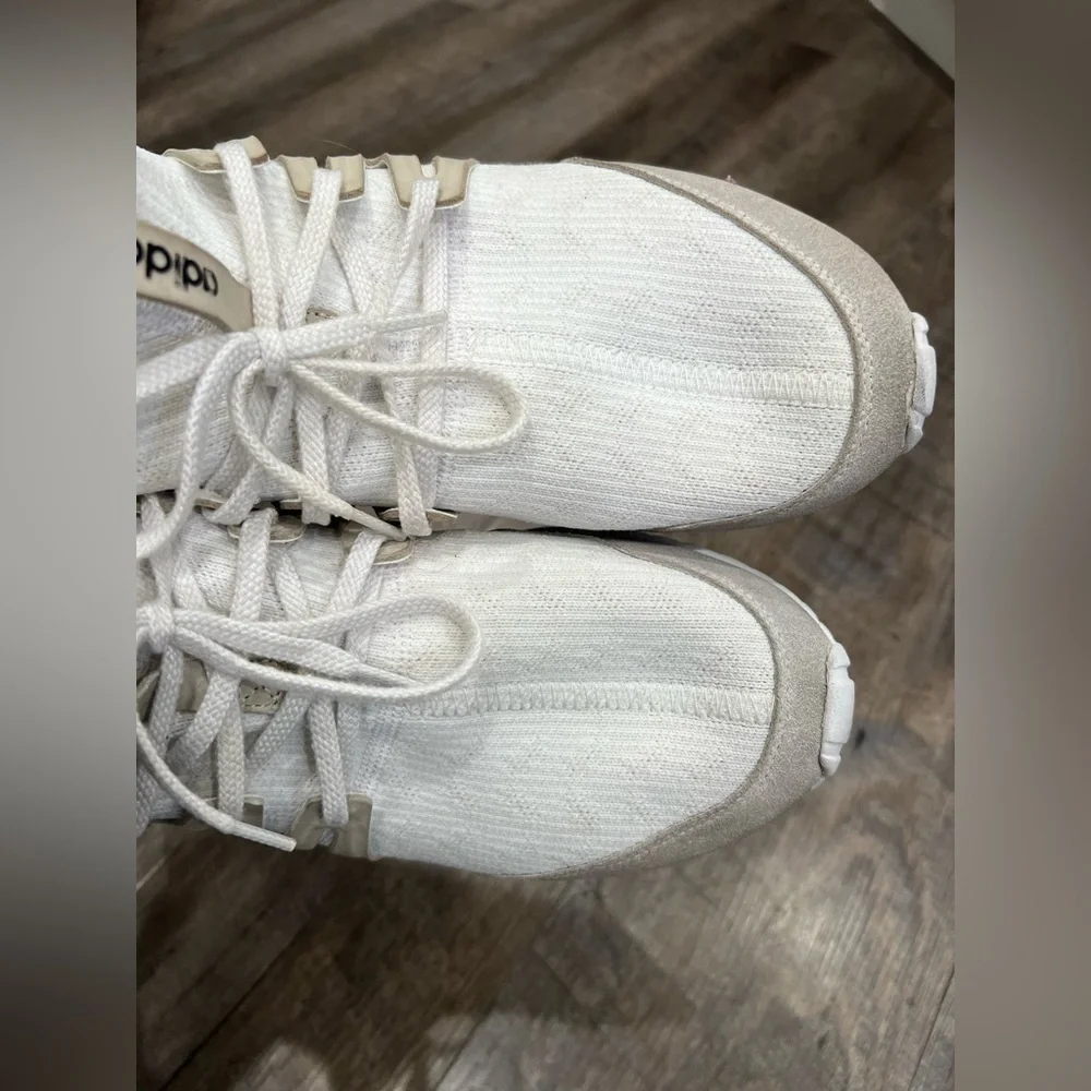 Adidas White and Tan Sneakers adidas Tubular Radial men’s size 9 GOAT